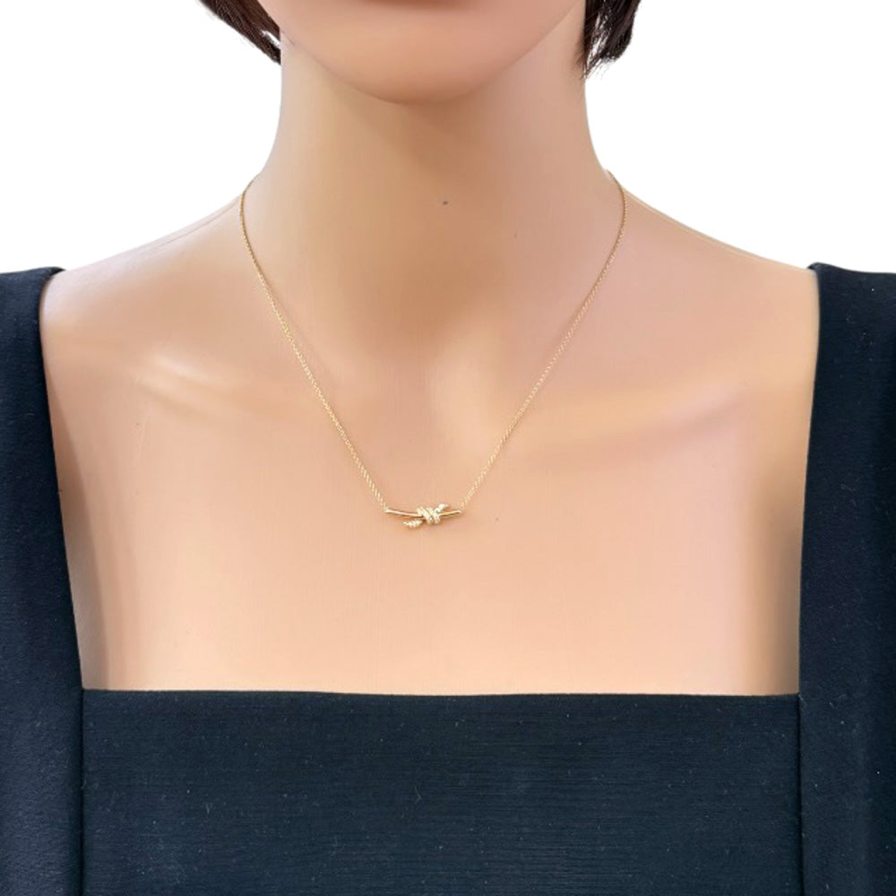 TIFFANY&Co. ティファニー ノット ネックレス 18金 K18イエロー