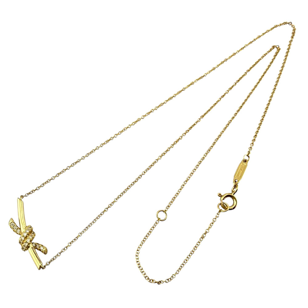 TIFFANY&Co. ティファニー ノット ネックレス 18金 K18イエロー