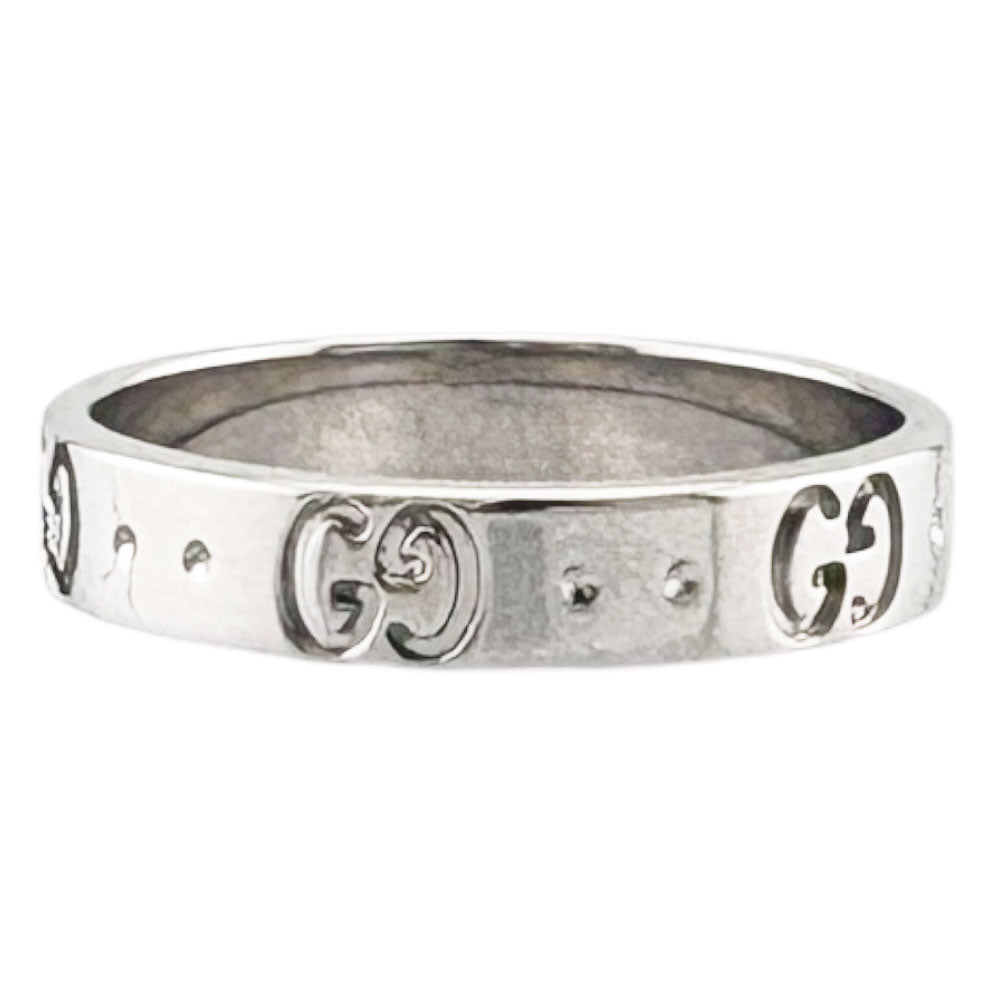 GUCCI グッチ アイコン リング 指輪 13.5号 18金 K18ホワイトゴールド 