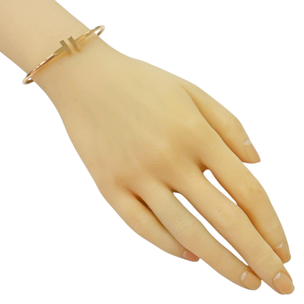 TIFFANY&Co. ティファニー Tワイヤー バングル 18金 K18ピンクゴールド