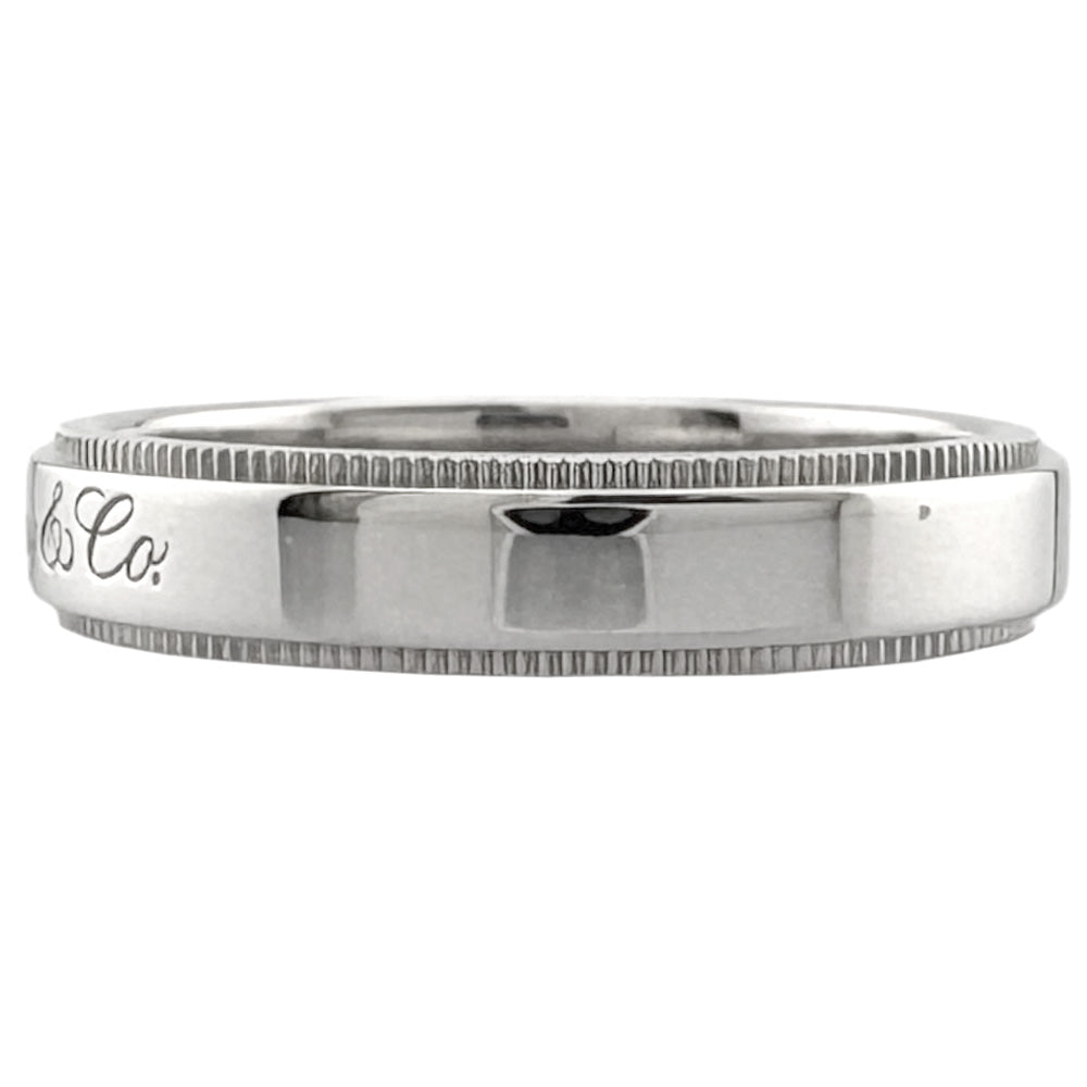 TIFFANY&Co. ティファニー ミルグレイン リング 指輪 14号 Pt950