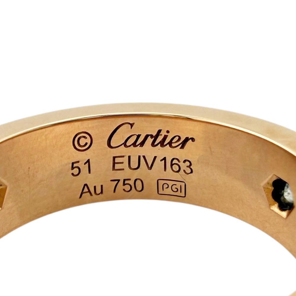 最終値下げ　カルティエCartierラブ￼K18WGダイヤ11号(51)リング CARTIER カルティエ ラブ ハーフダイヤ リング 指輪 11号 18金 K18