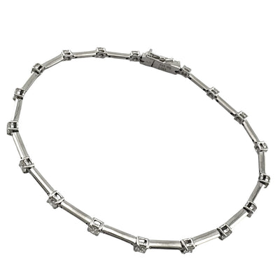 タサキ TASAKI シルバー ブレスレット K 18 0.52 TASAKI タサキ ブレスレット 18金 K18ホワイトゴールド ダイヤモンド