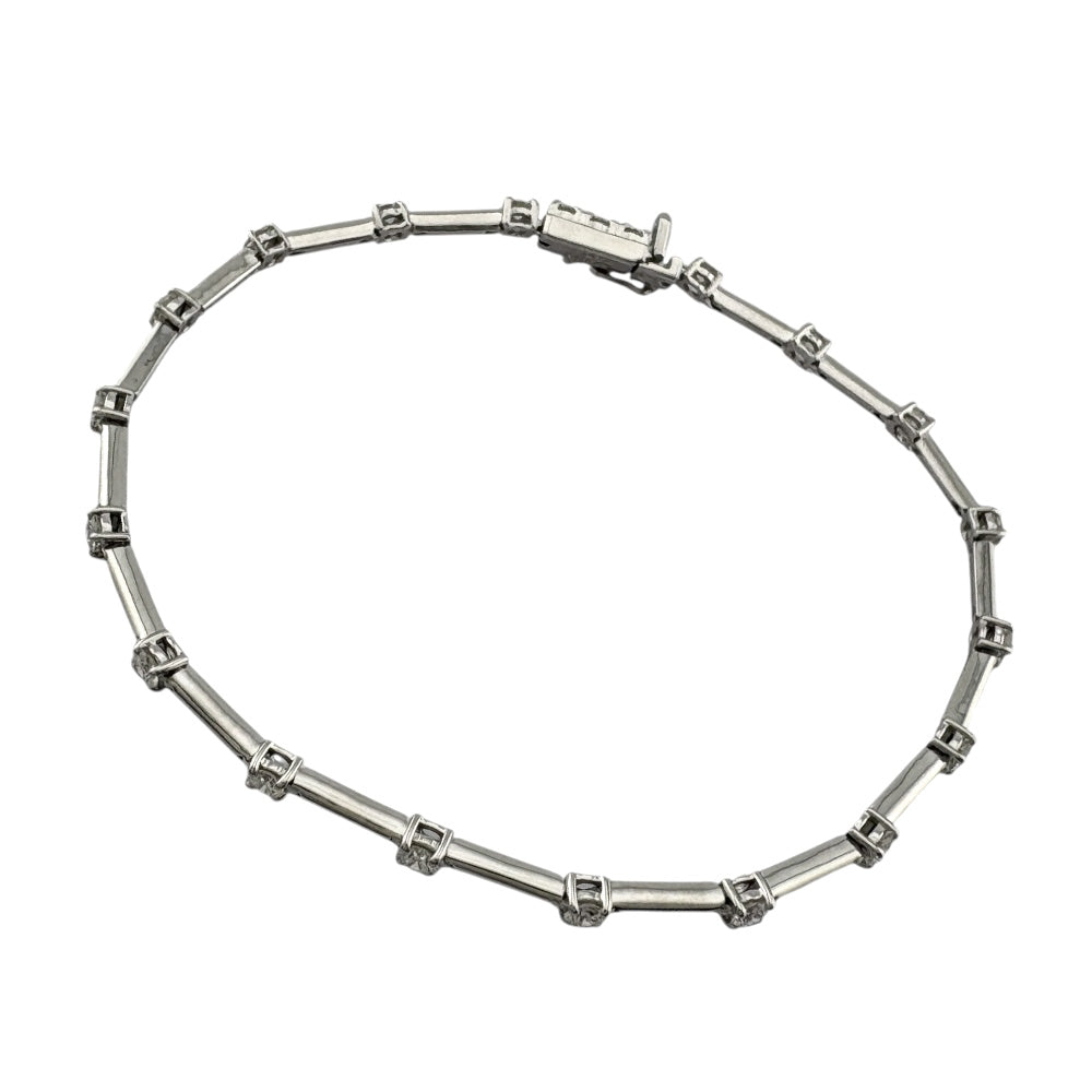 タサキ TASAKI シルバー ブレスレット K 18 0.52 TASAKI タサキ ブレスレット 18金 K18ホワイトゴールド ダイヤモンド