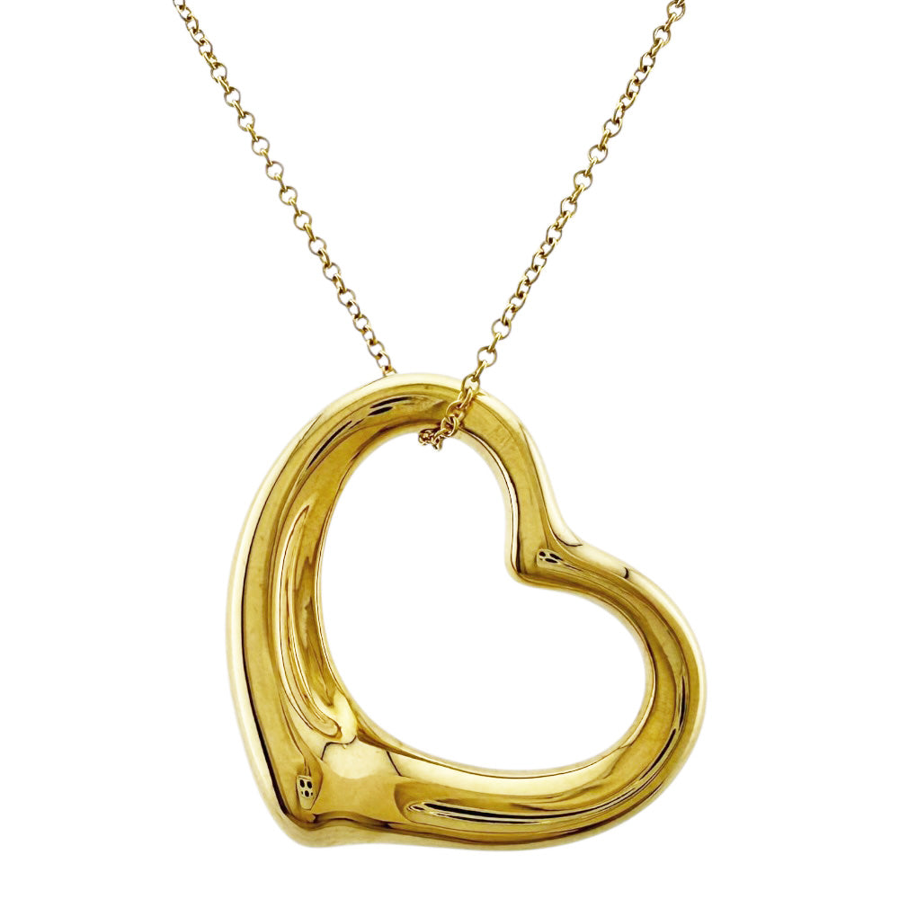 18金15mm Tiffany & Co. オープンハートネックレス TIFFANY&Co. ティファニー オープンハート ネックレス 18金 K18