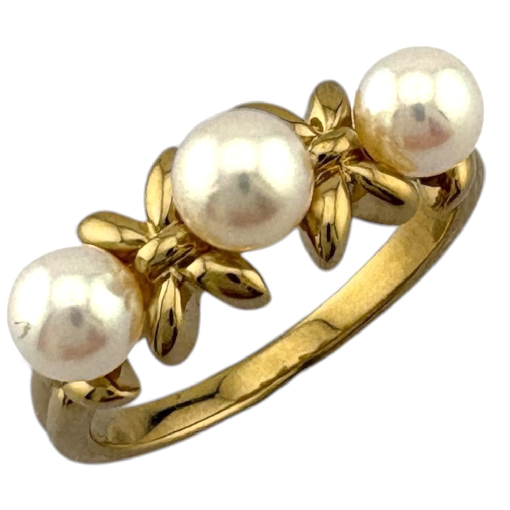 MIKIMOTO ミキモト リング 指輪 11号 18金 K18イエローゴールド パール