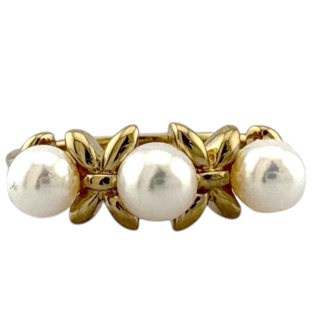 MIKIMOTO ミキモト リング 指輪 11号 18金 K18イエローゴールド パール