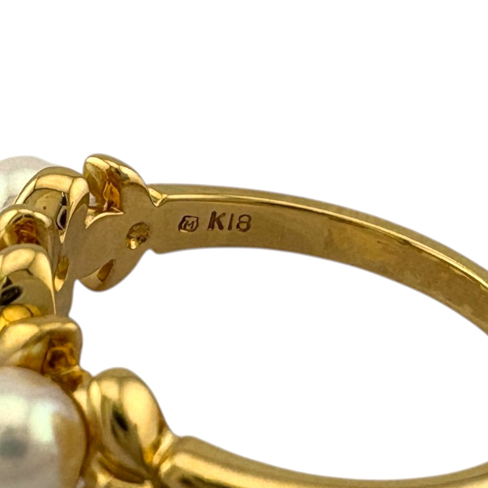 MIKIMOTO ミキモト リング 指輪 11号 18金 K18イエローゴールド パール