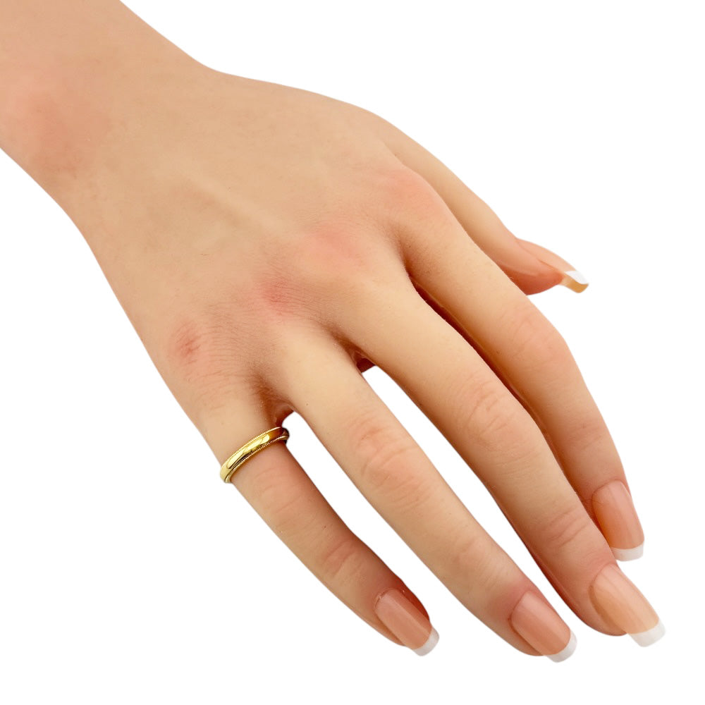 TIFFANY&Co. ティファニー ミルグレイン リング 指輪 6号 18金 K18