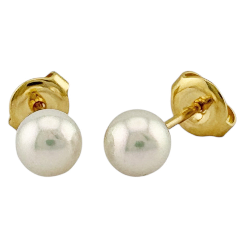 MIKIMOTO ミキモト ピアス 18金 K18イエローゴールド アコヤパール 