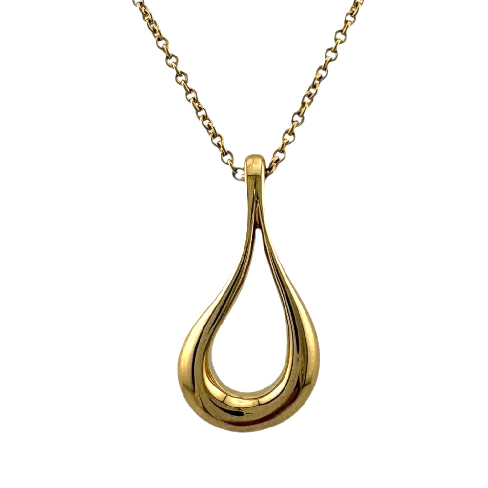 TIFFANY&Co. ティファニー オープンティアドロップ ネックレス 18金