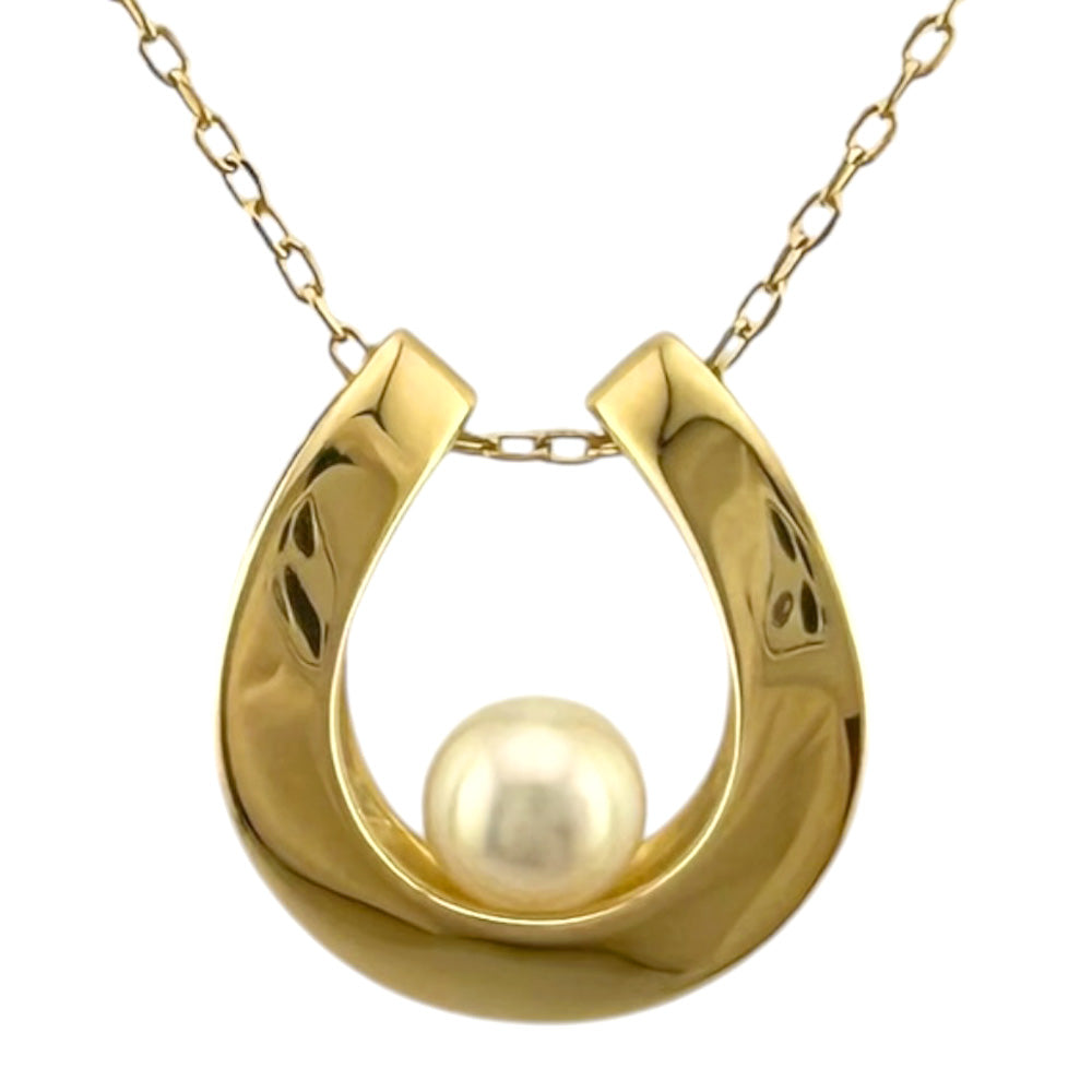 MIKIMOTO ミキモト ネックレス 18金 K18イエローゴールド パール