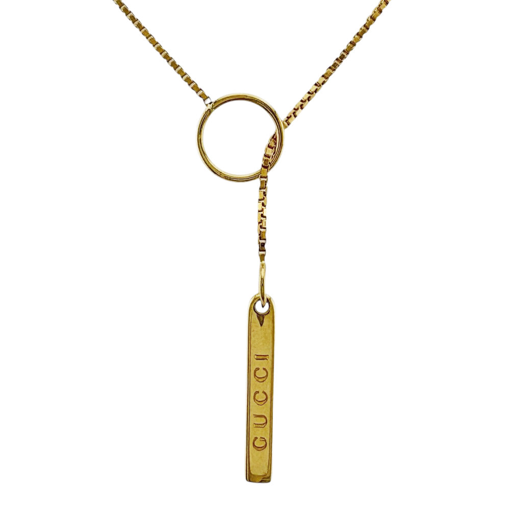 GUCCI ラリアット ネックレス GUCCI グッチ ラリアット ネックレス 18金 K18イエローゴールド