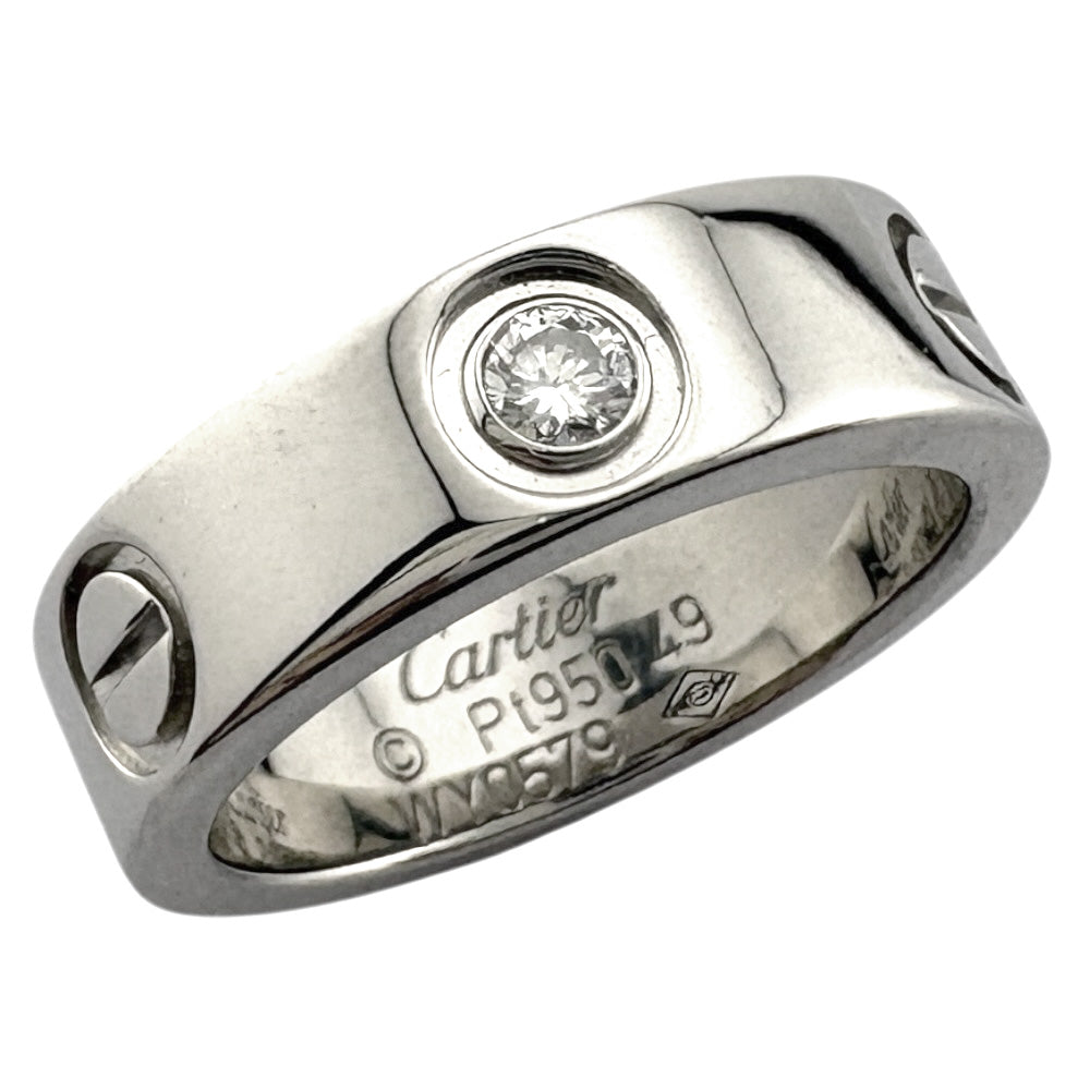 CARTIER カルティエ ラブ 1P ダイヤモンド リング 指輪 9号 Pt950