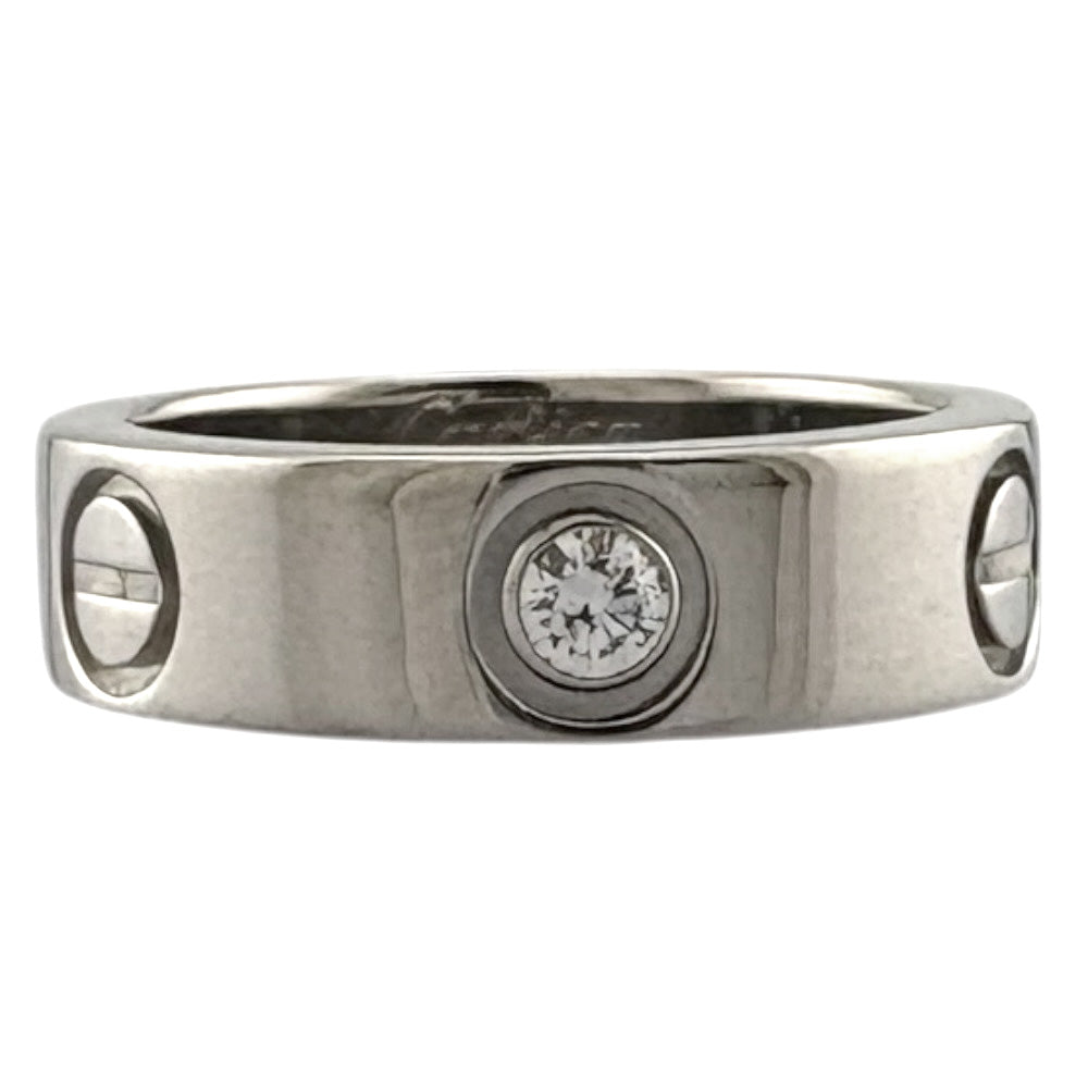 CARTIER カルティエ ラブ 1P ダイヤモンド リング 指輪 9号 Pt950