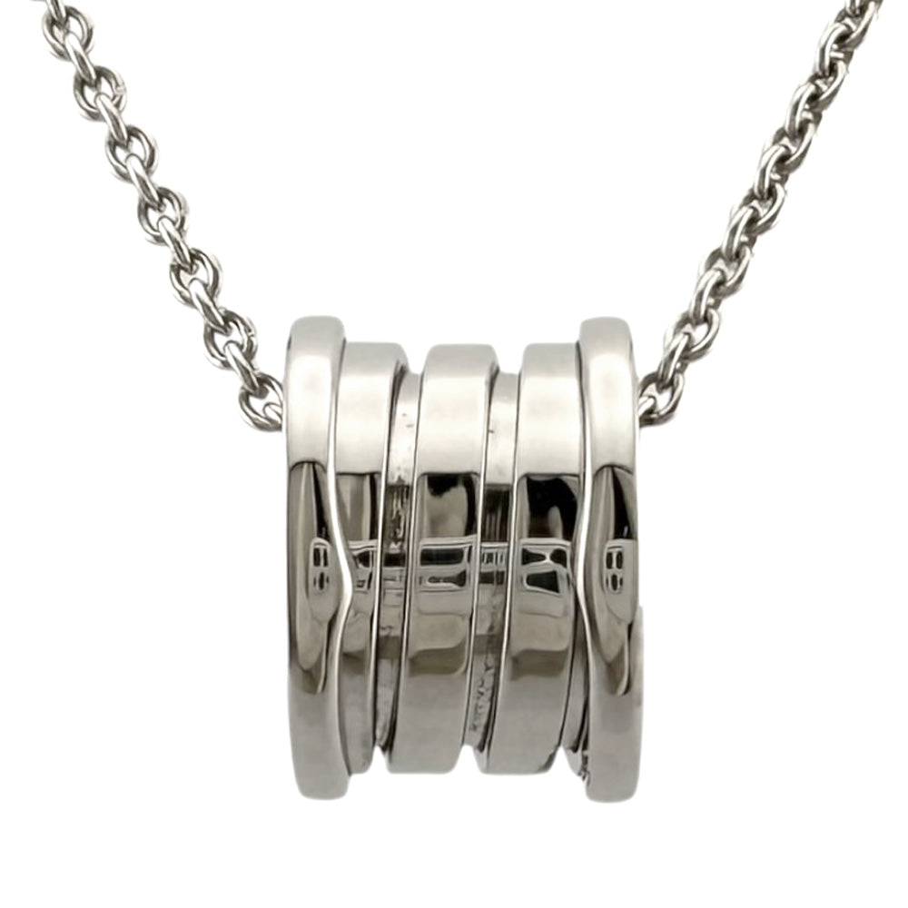 美品 BVLGARI ビーゼロワン ネックレス シルバー 喜平 ブルガリ 124 BVLGARI ブルガリ B-ZERO.1 ビーゼロワン ネックレス 18金 K18ホワイト
