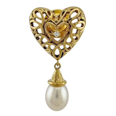 MIKIMOTO ミキモト ブローチ 18金 K18イエローゴールド パール