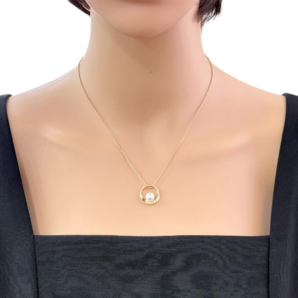 MIKIMOTO ミキモト ネックレス 18金 K18イエローゴールド アコヤパール