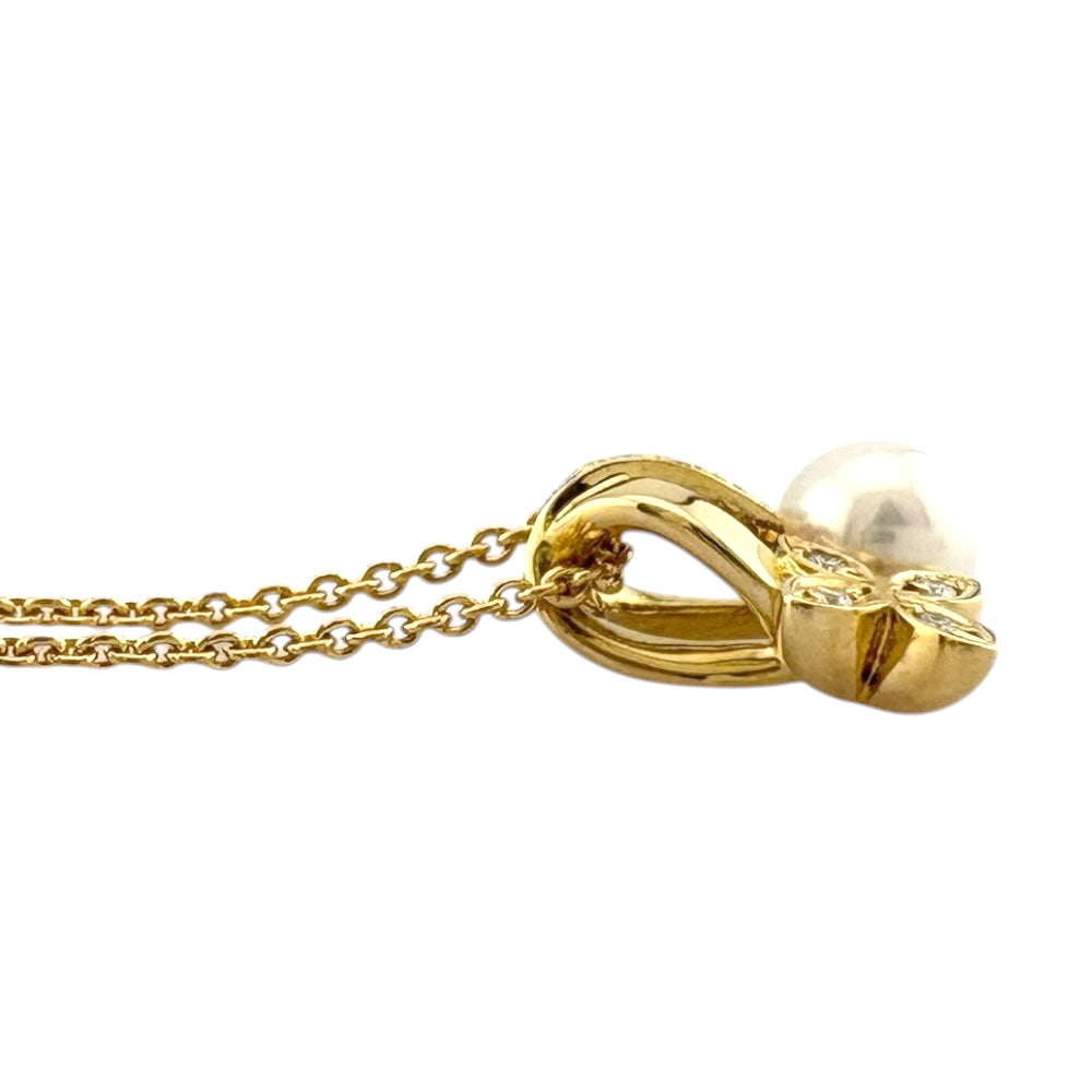 MIKIMOTO ミキモト ネックレス 18金 K18イエローゴールド アコヤパール