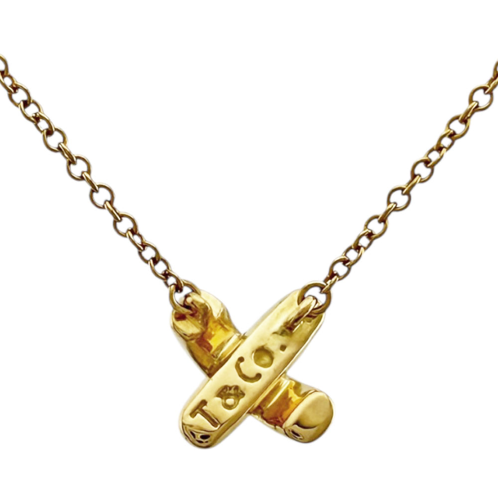 TIFFANY&Co. ティファニー クロスステッチ ネックレス 18金 K18