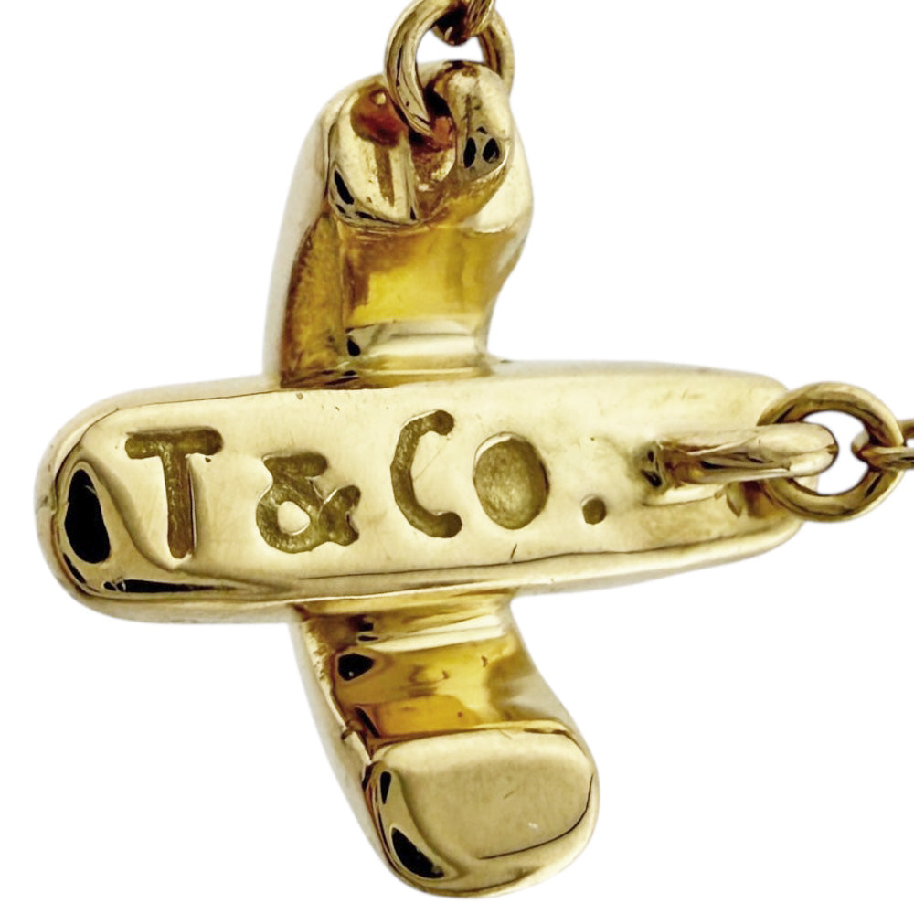 TIFFANY&Co. ティファニー クロスステッチ ネックレス 18金 K18