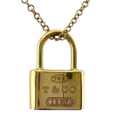 TIFFANY&Co. ティファニー ロック ネックレス 18金 K18イエロー