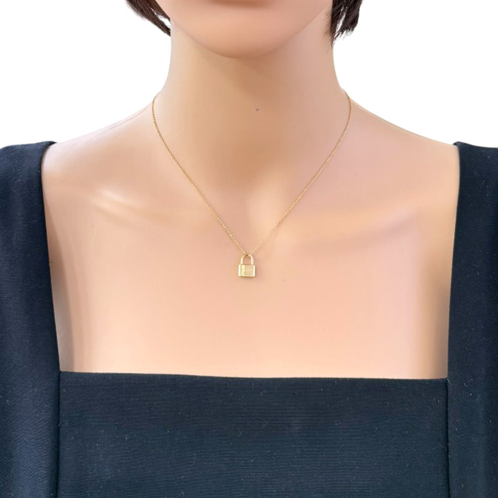 TIFFANY&Co.ティファニー ネックレス TIFFANY&Co. ティファニー ロック ネックレス 18金 K18イエロー