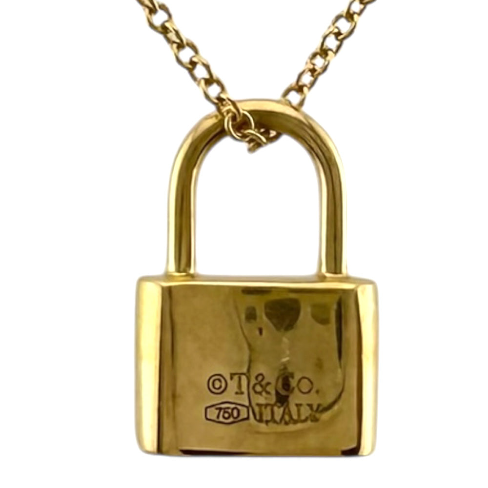 TIFFANY&Co. ティファニー ロック ネックレス 18金 K18イエロー