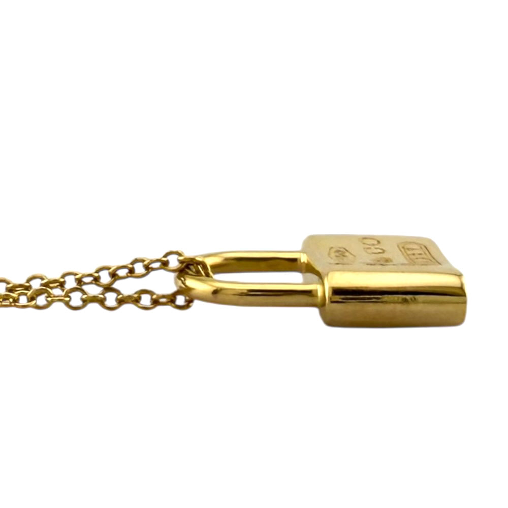 TIFFANY&Co．ティファニー　ロックネックレス K18 TIFFANY&Co. ティファニー ロック ネックレス 18金 K18イエロー