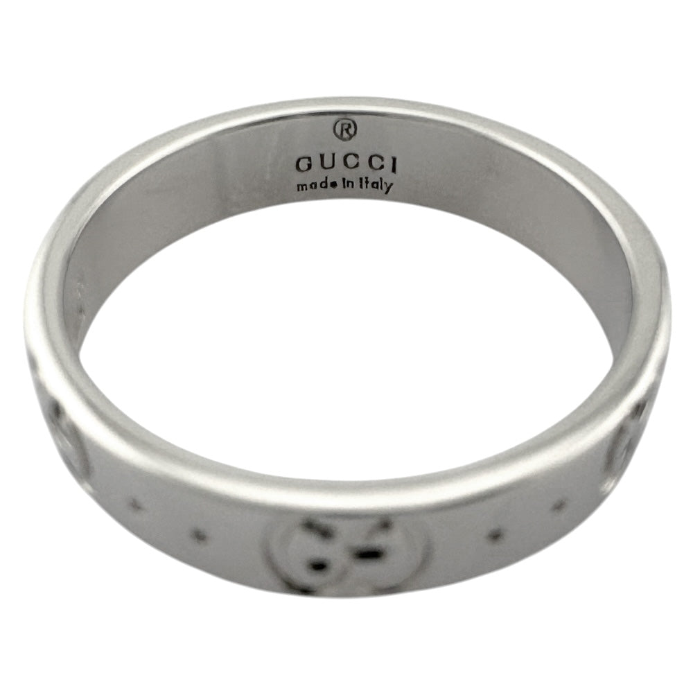 GUCCI グッチ アイコン リング 指輪 12.5号 18金 K18ホワイトゴールド