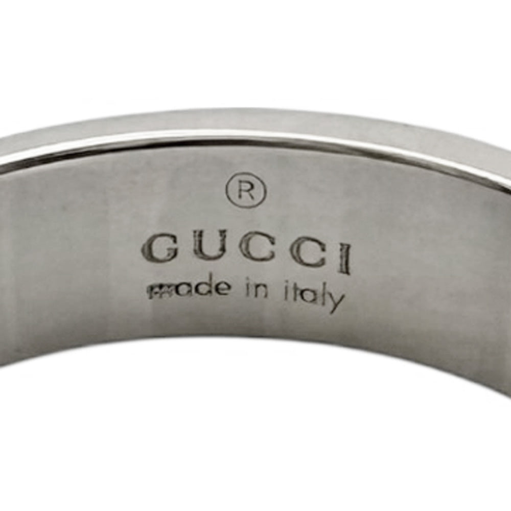GUCCI グッチ アイコン リング 指輪 7号 18金 K18ホワイトゴールド