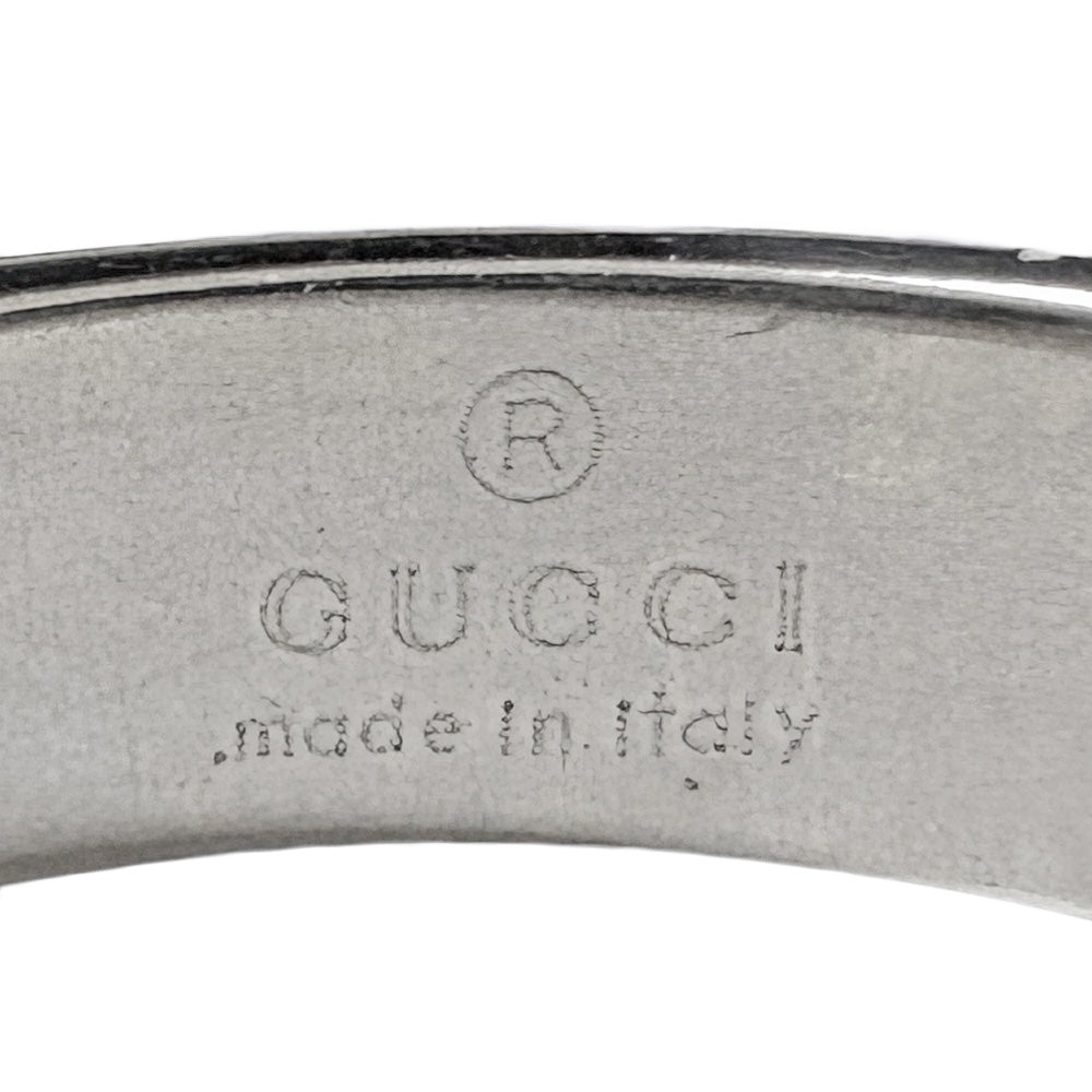 GUCCI グッチ アイコン リング 指輪 6号 18金 K18ホワイト GUCCI グッチ アイコン リング 指輪 6号 18金 K18ホワイト
