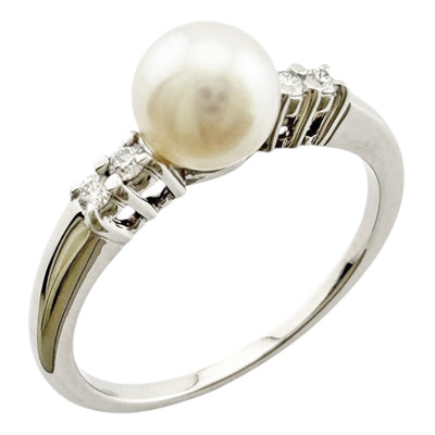 MIKIMOTO ミキモト リング 指輪 12号 18金 K18ホワイトゴールド パール