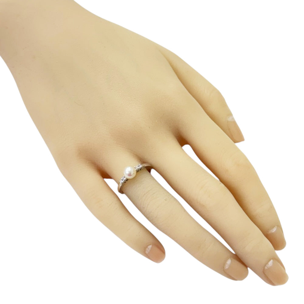 MIKIMOTO ミキモト リング 指輪 12号 18金 K18ホワイトゴールド パール