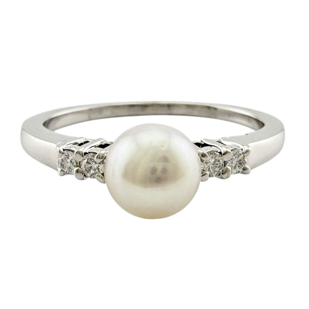 MIKIMOTO ミキモト リング 指輪 12号 18金 K18ホワイトゴールド パール