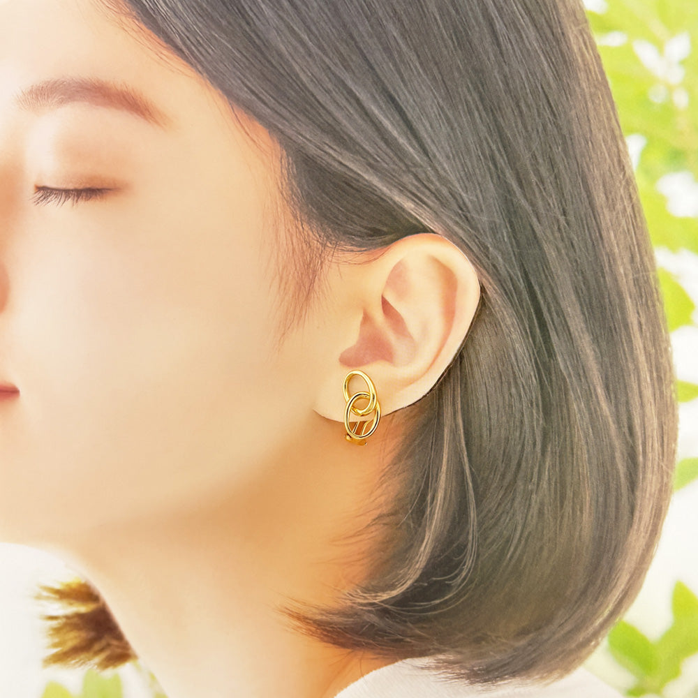 TIFFANY&Co. ティファニー ダブルループ イヤリング 18金 K18イエロー