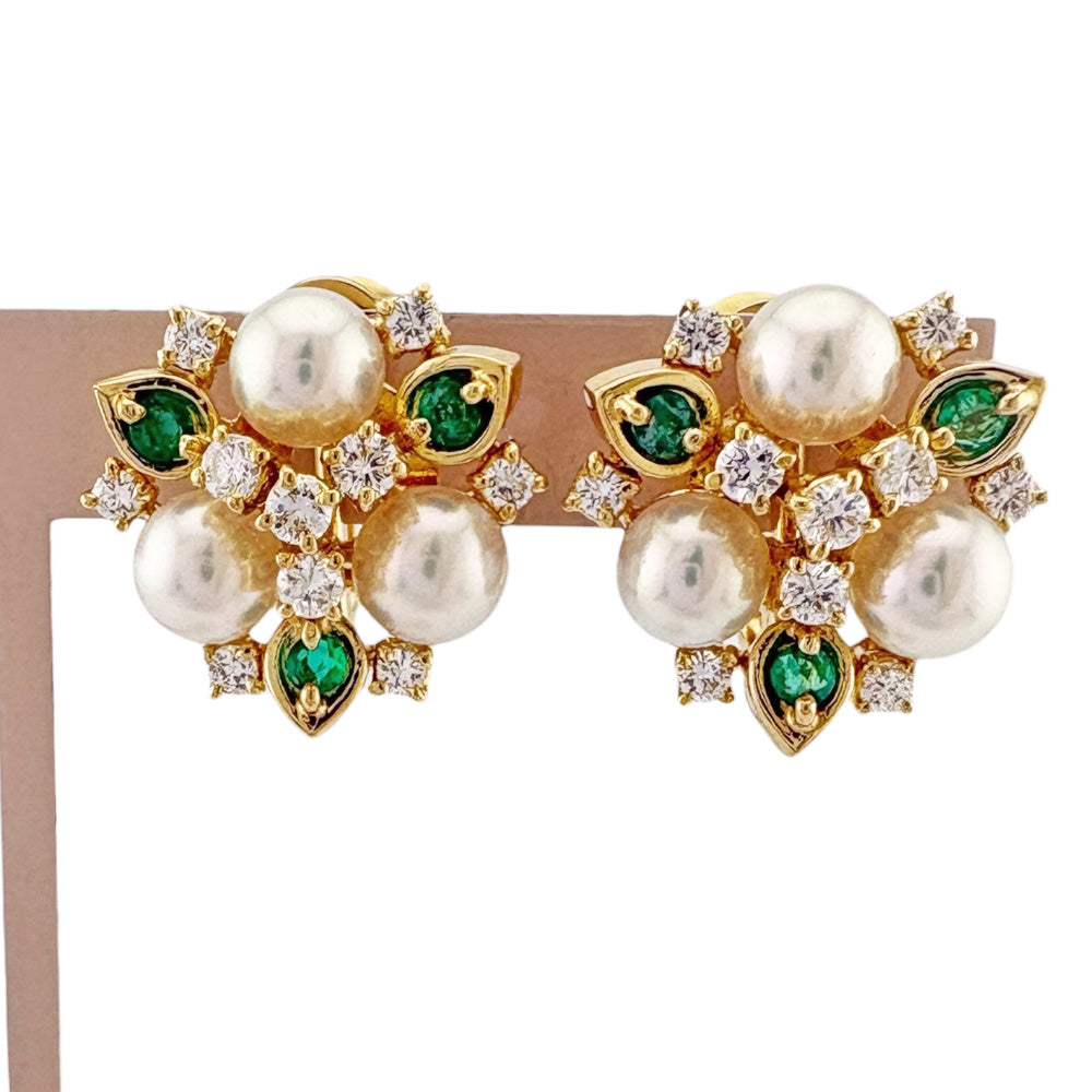 MIKIMOTO ミキモト イヤリング 18金 K18イエローゴールド パール