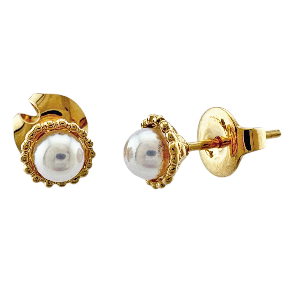 MIKIMOTO ミキモト ピアス 18金 K18イエローゴールド パール