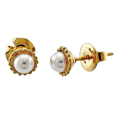 MIKIMOTO ミキモト ピアス 18金 K18イエローゴールド パール