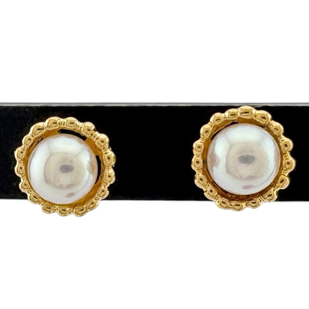 MIKIMOTO ミキモト ピアス 18金 K18イエローゴールド パール