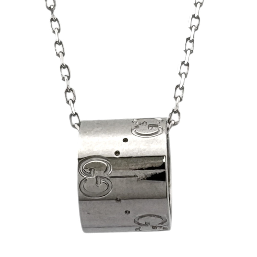 GUCCI グッチ アイコン ネックレス 18金 K18ホワイトゴールド