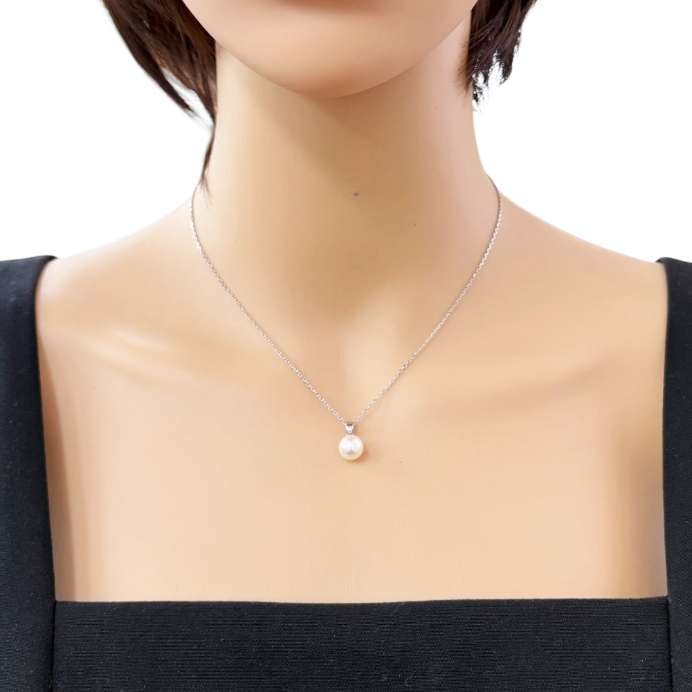 MIKIMOTO ミキモト ネックレス 18金 K18ホワイトゴールド パール
