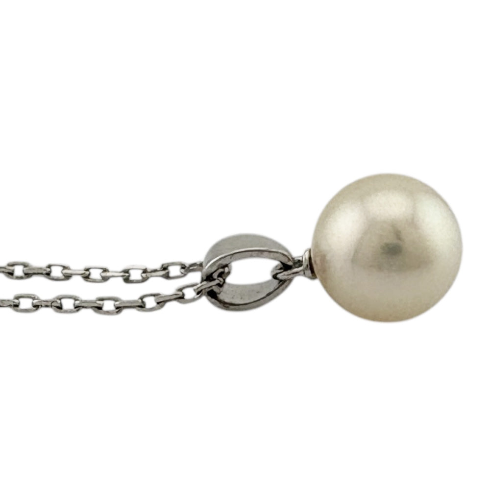 MIKIMOTO ミキモト ネックレス 18金 K18ホワイトゴールド パール