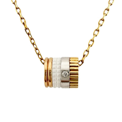 Boucheron ブシュロン キャトルホワイト ネックレス 18金 K18イエロー