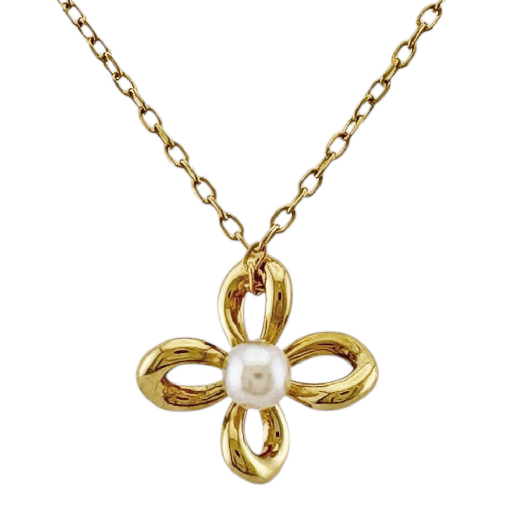 MIKIMOTO ミキモト ネックレス 18金 K18イエローゴールド パール 