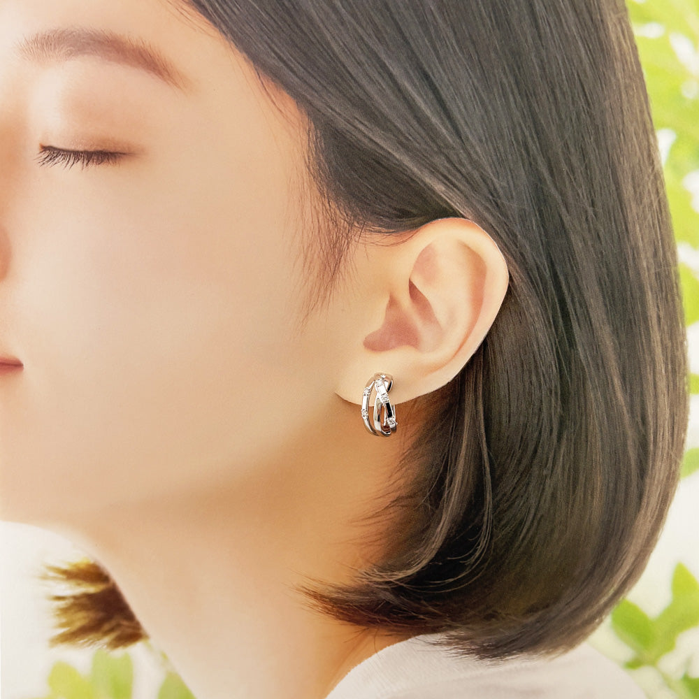TASAKI タサキ イヤリング 18金 K18ホワイトゴールド ダイヤモンド