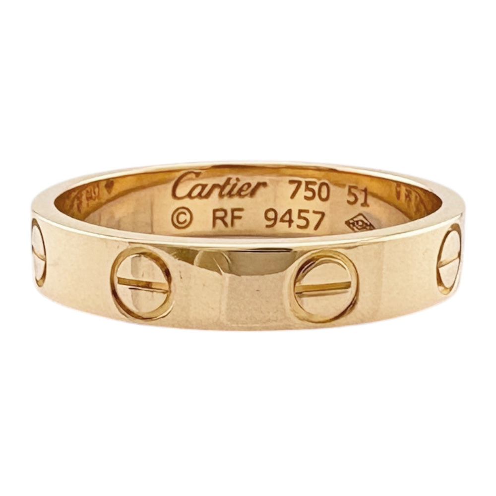 Cartier K18ミニラブリング サイズ51 証明書付き11号　正規店購入品 CARTIER カルティエ ミニラブ リング 指輪 11号 18金 K18ピンク