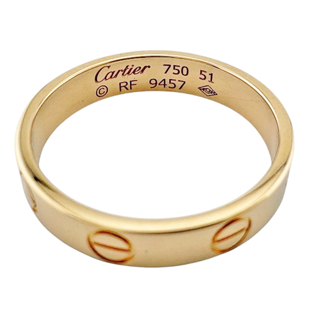 Cartier K18ミニラブリング サイズ51 証明書付き11号 CARTIER カルティエ ミニラブ リング 指輪 11号 18金 K18ピンク