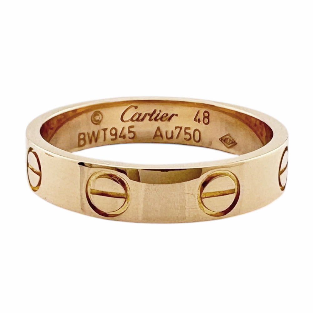 CARTIER カルティエ ミニラブ リング 指輪 8号 18金 K18ピンクゴールド 