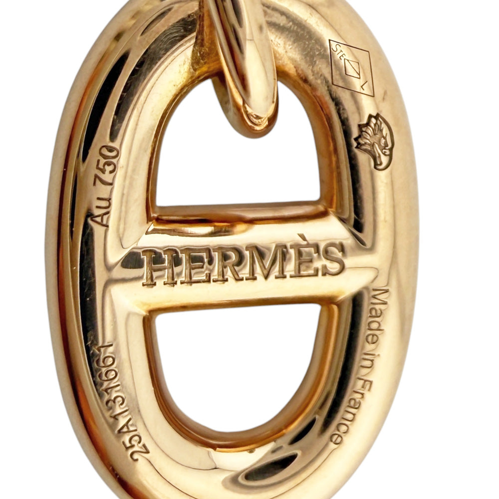 HERMES Chaine d'Ancre Necklace 18K K18 Pink Gold Women's Used